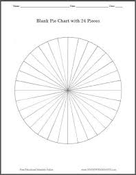 Blank Pie Chart With 24 Pieces Print Worksheet Or Use On