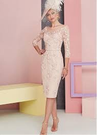 Wedding Dresses Ball Gown Fascinating Lace Chiffon Jewel Neckline Sheath Column Mother Of The Bride Dress With Detachable Jacket Lace Appliques Beadings Cocktail Dress Lace Bride Dress Mother