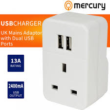 Maybe you would like to learn more about one of these? 2400ma 13a Amp Fast Dual Twin 2 Port Usb Charger Uk Mains