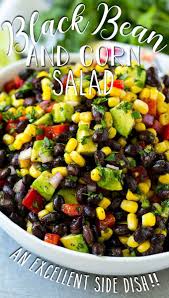 Black Bean And Corn Salad Recipe With Italian Dressing Black Bean And Corn Salad In 2020 Corn Salads Salad Chopped Salad Recipes