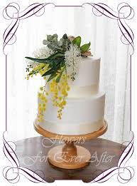 Would you carry fake blooms instead of fresh flowers down the aisle? Bottle Brush And Wattle Native Floral Cake Decoration Artificial Bridal Bouquets Silk Wedding Flower Packages Flowers For Ever After