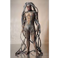 The final detail is a luxurious green faux. Cool Men Medusa Siamese Bodysuit Stage Show Catwalk Model Halloween Party Event Print Alien Snake Costumes Cosplay Party Suit Aliexpress