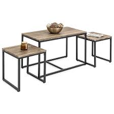 Amazon Com Best Choice Products 3 Piece Modern Lightweight Nesting Coffee Accent Table Living Ro Living Room Table Sets Living Room Accent Tables Coffee Table