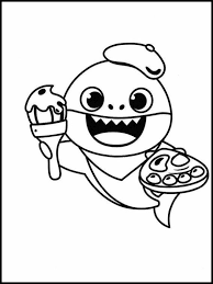 This book coloring page is suitable for the kids who like sea creatures very much. Baby Shark Free Printable Coloring Pages 21