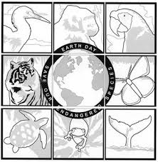 Earth Day Endangered Pdf Mural Template Kids Art Projects Animal Mural Gorillas Art