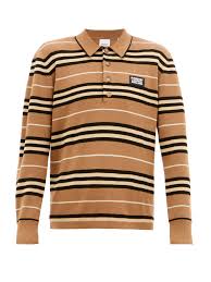 Rigby Icon Stripe Wool Polo Shirt Burberry