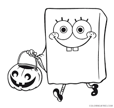 Three little pigs coloring pages. Spongebob Squarepants Halloween Coloring Pages Coloring4free Coloring4free Com