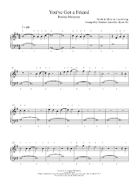 You Ve Got A Friend In Me Piano Sheet Music Beginner You Ve Got A Friend By Carole King Piano Sheet Music Rookie Level Sheet Music Piano Sheet Music Piano Sheet