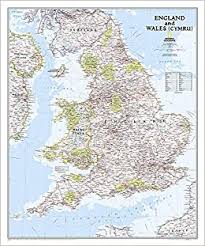 England And Wales Classic Wall Maps Countries Regions National Geographic Reference Map Amazon De National Geographic Maps Bucher