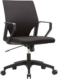 Amazon Com Clatina Ergonomic Mid Back Upholstered Swivel Task Chair With Black Plastic Arm Rest And Ba Task Chair Outdoor Furniture Sofa Home Office Furniture