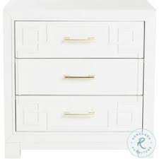 Enjoy free shipping on most stuff, even big stuff. Hannon White And Brass 3 Drawer Nightstand From Safavieh Coleman Furniture