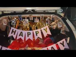 Car Surprise Birthday Decoration Youtube Surprise Birthday Decorations Birthday Decorations Diy Birthday Decorations
