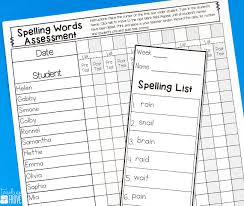 This spelling test template was created to be used with a 15 word list. Editable Spelling Lists Make Planning Simple Teaching Trove