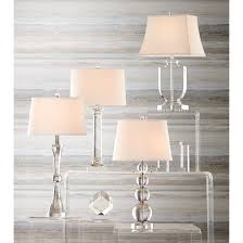 Vienna Full Spectrum Modern Crystal Column Table Lamp 3m972 Lamps Plus Crystal Table Lamps Lamp Rectangular Lamp Shades