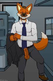 aggressive retsuko animal humanoid anthro canid canid humanoid  canine canine humanoid clothing erection foreskin gas station genitals grin  hi res humanoid lewd latte male male only mammal mammal humanoid