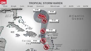 Tropical Storm Karen Takes Aim At Puerto Rico