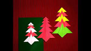 I'm going to show you an origami christmas tree card you can make the simple way. Easy Origami Christmas Tree Paper Christmas Tree Christmas Card Decoration Youtube