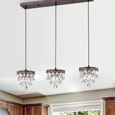 Maybe you would like to learn more about one of these? Jerri Antique Copper 3 Light 5 Tier Hanging Crystals Kitchen Island Pendant Light Overstock 31828138