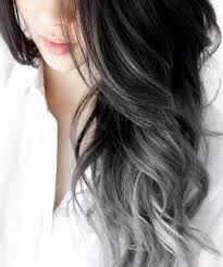 Black And Silver Ombre Black Silver Ombre Grey Ombre Hair Ombre Hair Hair Styles