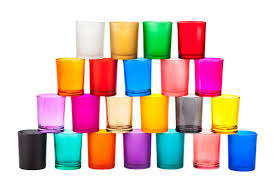 Ashland® mercury glass votive candle holder. Colored Glass Votive Candle Holders