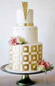 45 Breathtaking Art Deco Wedding Cakes Geometric Cake Gatsby Cake Art Deco Wedding Cake