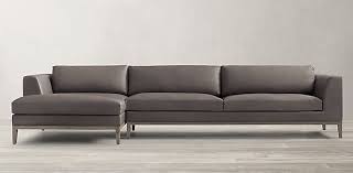 Italia Taper Arm Leather Sectionals Oak Base Rh En 2020