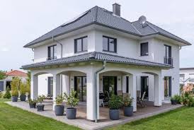 Client House Santorin Rensch Haus Gmbh Client House Rensch Santorin House Designs Exterior Prefabricated Houses Dream House Exterior