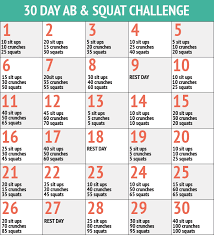 30 days of abs and squats chart printable this entry was