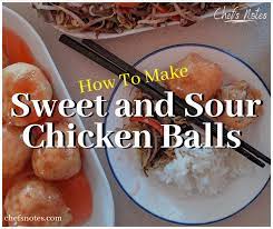 Mix together plain flour, baking powder and salt. How To Make Sweet And Sour Chicken Balls Chefs Notes