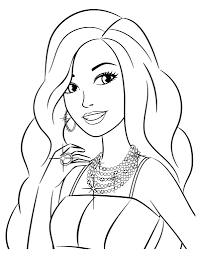 Gambar emoji hitam putih paling keren. Free Printable Barbie Coloring For Girls Coloring Pages For Kids On Coloring Forkids Com