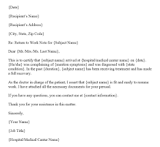 Check spelling or type a new query. How To Write A Return To Work Letter Note Format Example