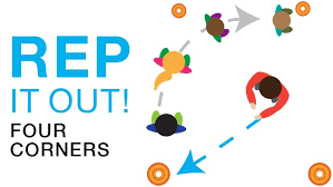 The object of the game is for players to choose corners of the room and not get caught by the designated it player until they are the last remaining participant. Rep Game Of The Month Four Corners Asphalt Green