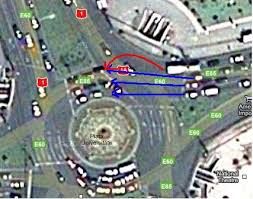 Preselectarea benzilor la intrarea in sensurile giratorii. Probleme In IntersecÈia De La PiaÈa UniversitÄÈii Trafic De BucureÈti