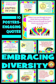 These Posters Are A Great Way To Prompt Discussion Of The Value Of Diversity In Today S In 2020 Diversity In The Classroom High School English Activities School Themes