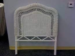 Metal bed frame twin size with headboard and stable metal slats. Twin Headboard Bed White Twin Wicker Psw
