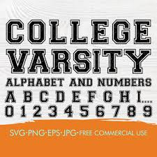 Varsity Font Svg College Font Svg Varsity Alphabet Svg College Alphabet Svg Varsity Letters And Numbers Sp Varsity Letter Letters And Numbers Varsity