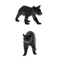 Details About 2x Realistic Wild Black Bear Animal Model Figure Toy Collectible Home Decor