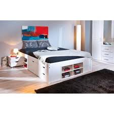 Interior Design Lit Rangement Lit 160x200 Cm Multi Rangement Achat Vente Blanc 140x190 Ikea But Canapes Bed Frame With Storage Ottoman Storage Bed Bed Storage