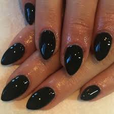 Black And Teal Stiletto Nails Short Stilettos Black I Love These Pointy Nails Black Stiletto Nails Black Almond Nails