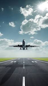 Airplane Takeoff Airport Runway Sky Airplane Wallpaper Dslr Background Images Picsart Background