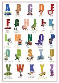 Printable Alphabet Toy Story Abc Poster Decor Wall Art Print