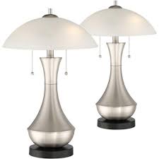Ceiling lights, bathroom lighting, ceiling fans, table lamps 360 Lighting Modern Accent Table Lamps Set Of 2 With Usb Charging Port Metal Half Moon Glass Shade For Living Room Bedroom Office Target