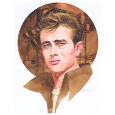 Similar Items to Tom McNeely (B. 1935) "James Dean" Original Illustration