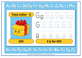 This free reproducible worksheet features the print english (latin) alphabet twice. Alphabet Letter G Exercise With Cartoon Vocabulary Pdf Worksheets 33 Engworksheets