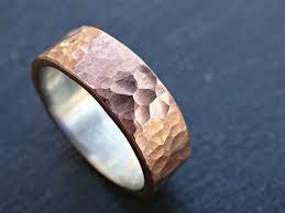 Bronze Wedding Ring Mens Wedding Band Cool Mens Ring Bronze Etsy Mens Wedding Rings Mens Wedding Bands Rings Mens Wedding Bands