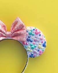 White Rainbow Stone Hidden Mickey Ears Diy Disney Ears Diy Mickey Ears Disney Mouse Ears