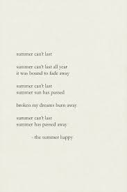 Summer Can T Last Rhyming Poems Beach Poems Relationship Poetry