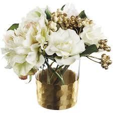 1.5h x 3 diameter hydrangea size: Paper Whites Rose Gold Berry In Honeycomb Glass 35 Liked On Polyvore Featuring Home Home Decor Flower Furniture Gold Home Accessories Gold Home Decor