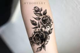 Nancy Realistic Vintage Dark Black Rose Temporary Tattoo Sexiesttattoos Wrist Tattoo Cover Up Cover Up Tattoos Rose Tattoos