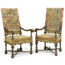 A Pair Of Louis Xiv Style Carved Walnut Fauteuils Br 19th Century Lot Tuscan Furniture Furniture English Cottage Decor